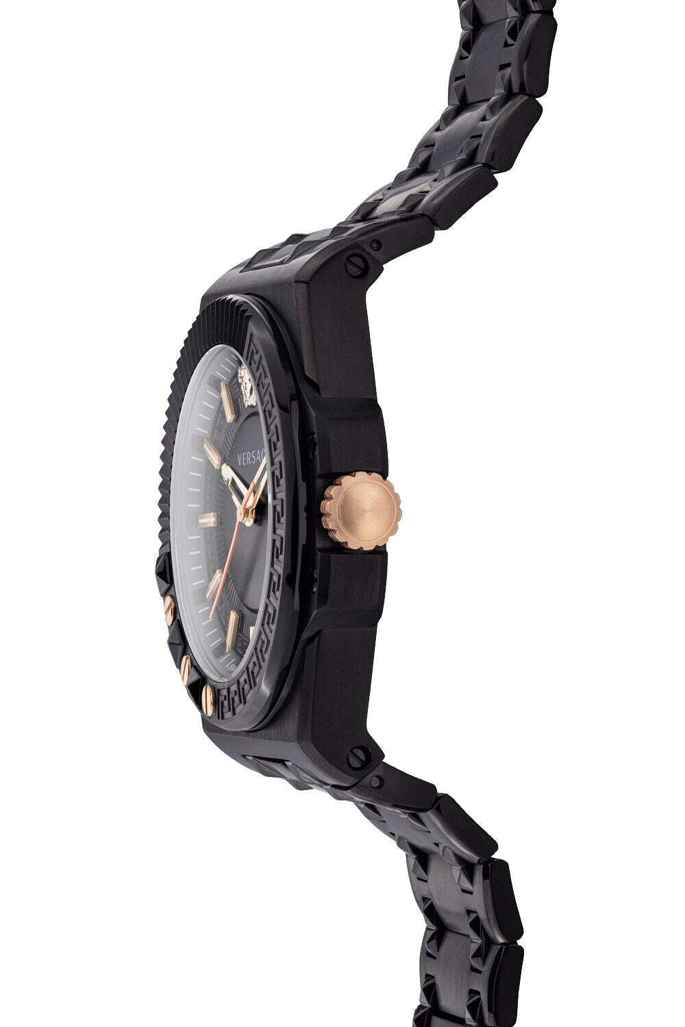  Shop Authentic Versace Chain Reaction Quartz Black Dial Black Steel Strap Watch for Men - VEDY00719 - Luxxuri
