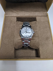  Shop Authentic Burberry The City Silver Dial Silver Steel Strap Watch for Women - BU9233 - Luxxuri
