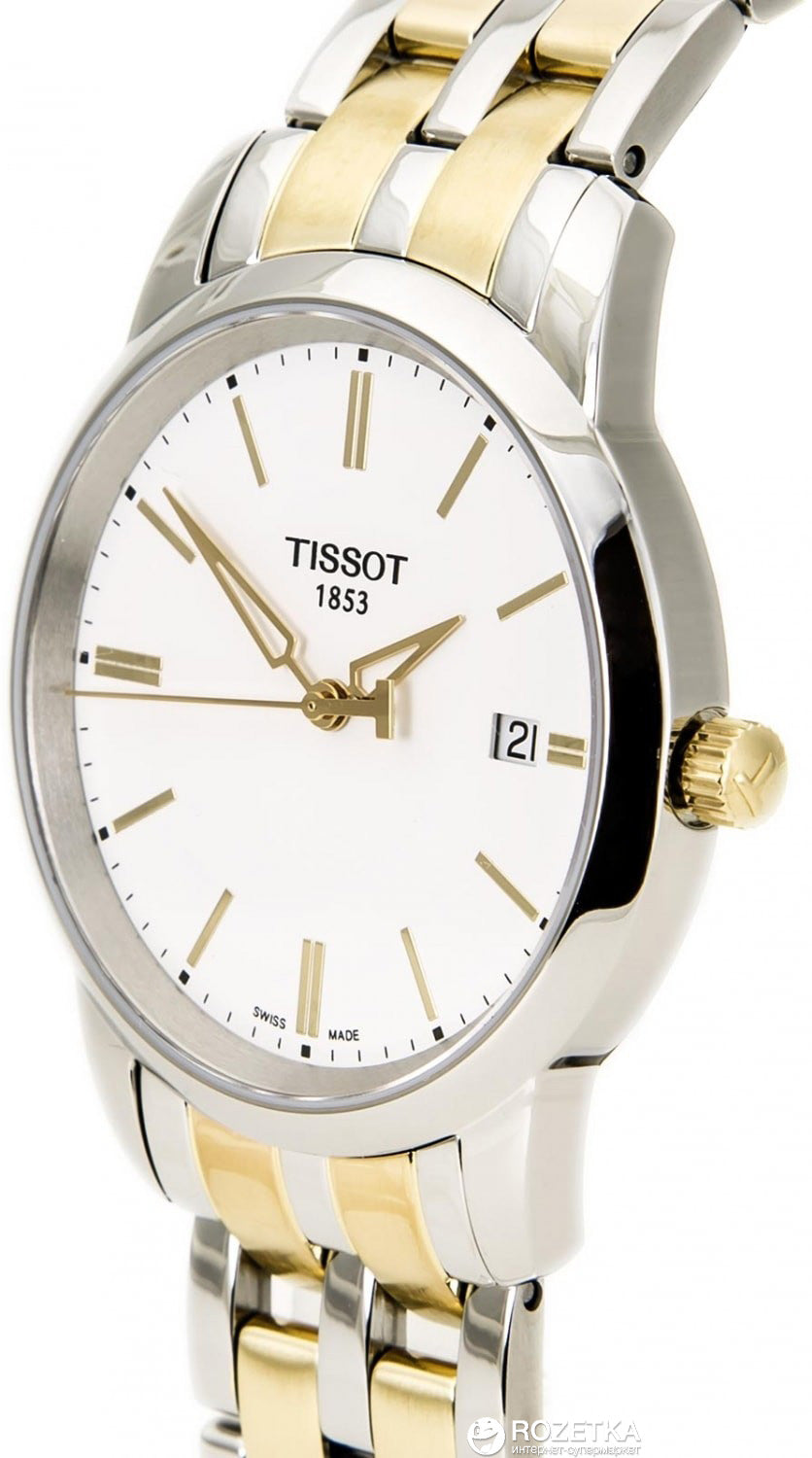  Shop Authentic Tissot T Classic Dream White Dial Two Tone Steel Strap Watch for Men - T033.410.22.011.01 - Luxxuri