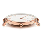  Shop Authentic Daniel Wellington Classic Petite York White Dial Brown Leather Strap Watch For Women - DW00100176 - Luxxuri