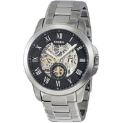 Shop Authentic Fossil Grant Skeleton Black Dial Silver Steel Strap Watch for Men - ME3055 - Luxxuri