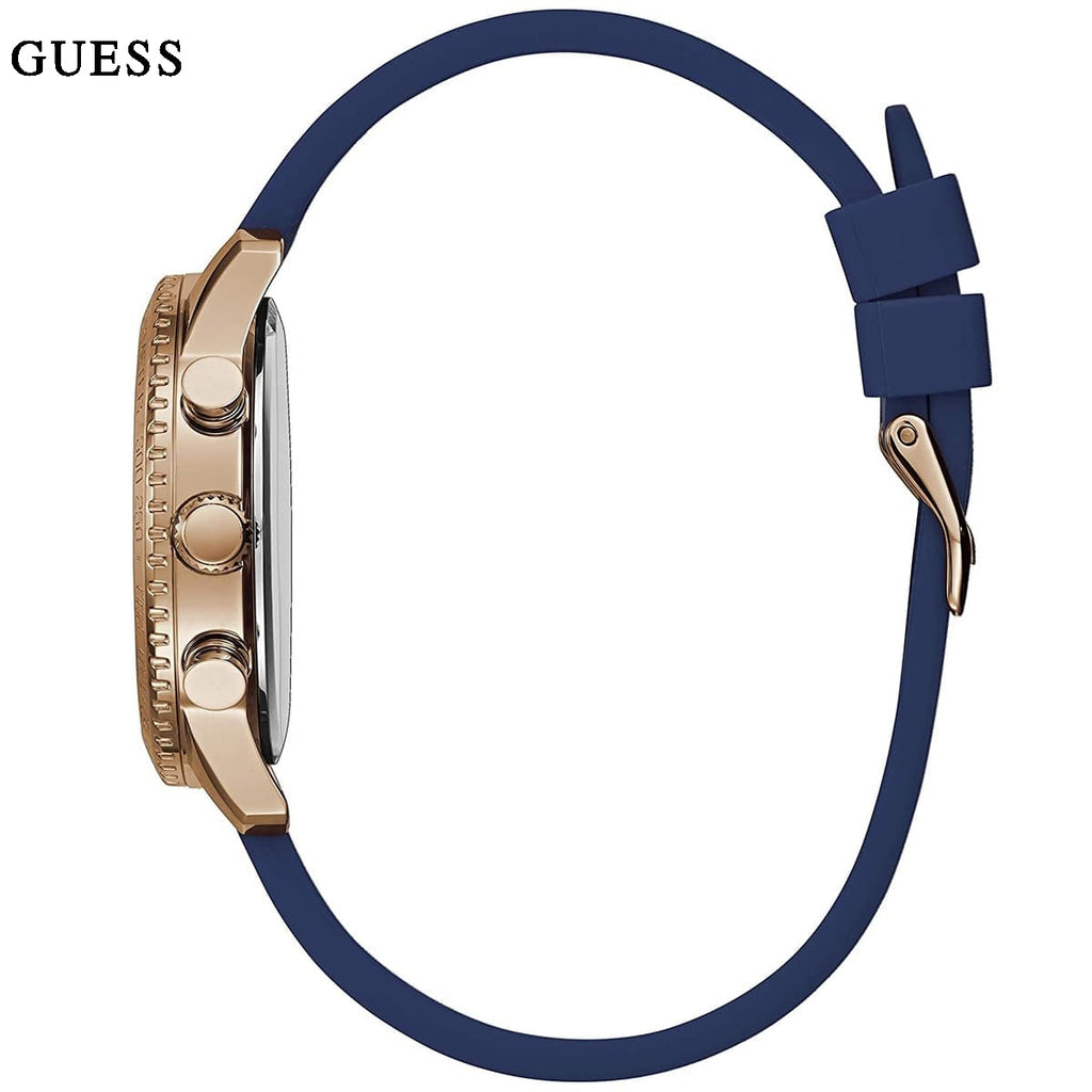  Shop Authentic Guess Marina Multifunction White Dial Blue Rubber Strap Watch for Women - W1025L4 - Luxxuri