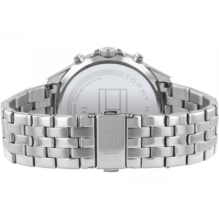  Shop Authentic Tommy Hilfiger West Quartz Black Dial Silver Steel Strap Watch For Men - 1791707 - Luxxuri