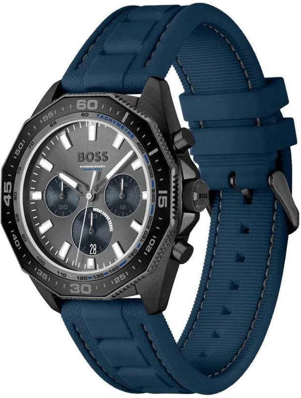 Shop Authentic Hugo Boss Energy Chronograph Grey Dial Green Rubber Strap Watch For Men - 1513972 - Luxxuri