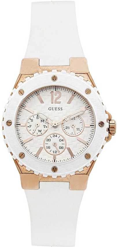  Shop Authentic Guess Overdrive Analog White Dial White Rubber Strap Watch for Women - W10614L2 - Luxxuri