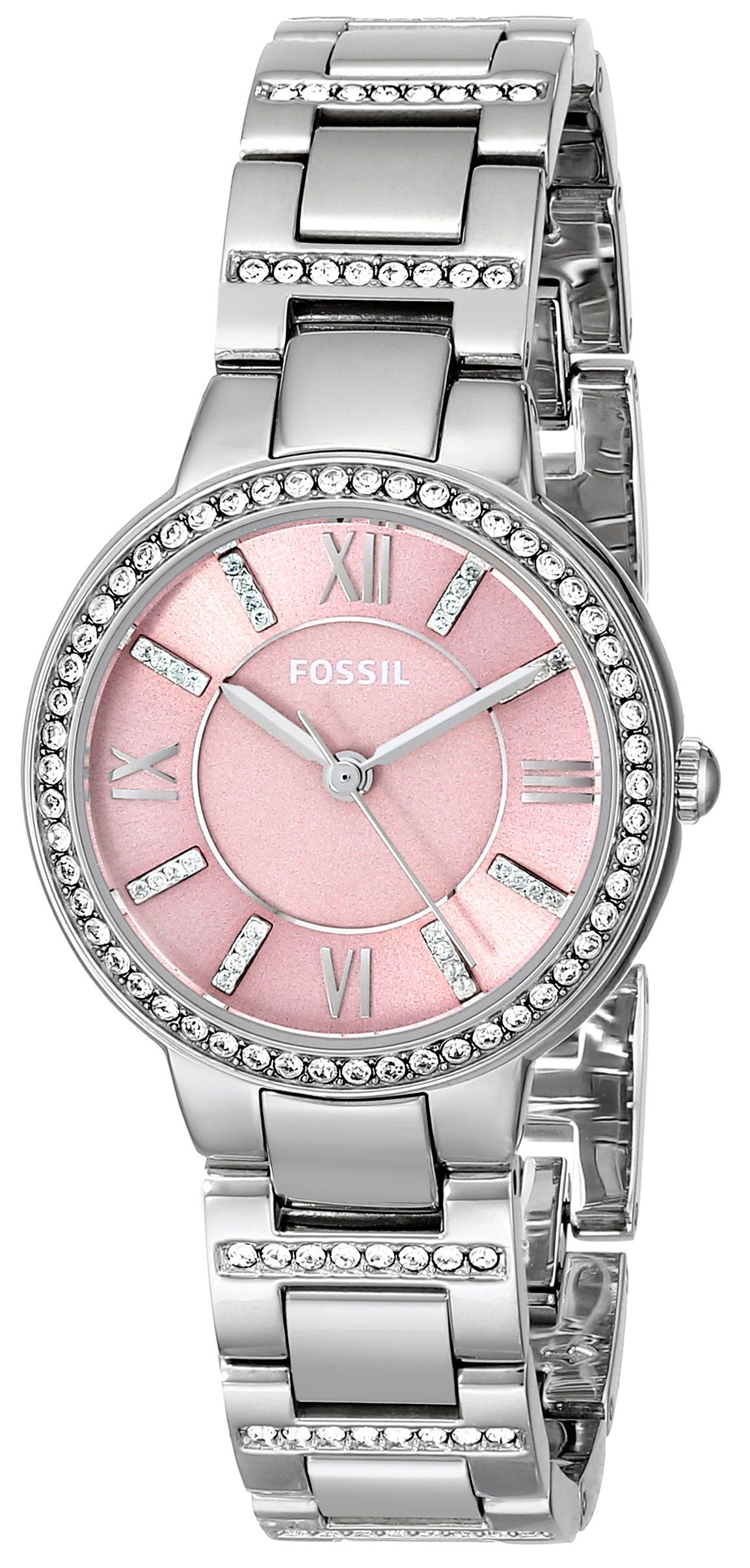  Shop Authentic Fossil Virginia Pink Dial Silver Steel Strap Watch for Women - ES3504 - Luxxuri