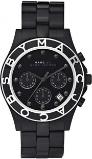 Shop Authentic Marc Jacobs Blade Chronograph Black Dial Black Steel Strap Watch for Women - MBM3083 - Luxxuri