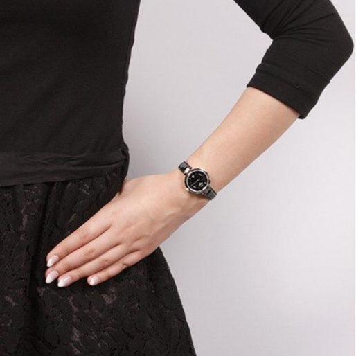  Shop Authentic Tissot T Lady Flamingo Black Dial Black Leather Strap Watch For Women - T094.210.16.051.00 - Luxxuri