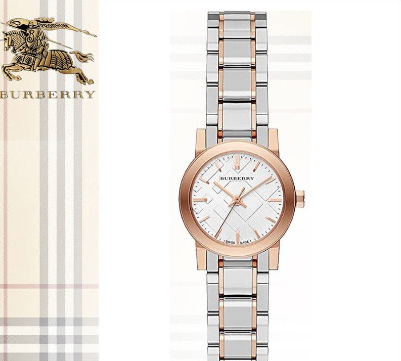  Shop Authentic Burberry The City Silver Dial Two Tone Steel Strap Watch for Women - BU9205 - Luxxuri
