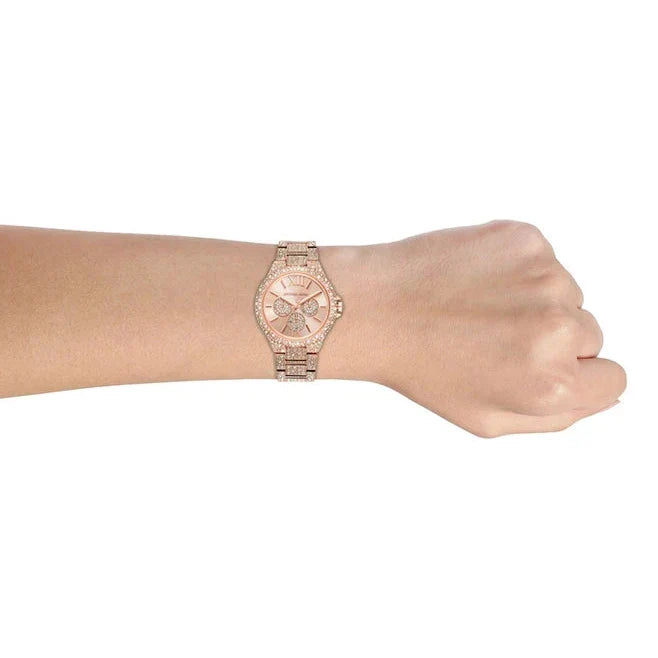  Shop Authentic Michael Kors Camille Multifunctional Crystals Rose Gold Dial Rose Gold Steel Strap Watch for Women - MK6961 - Luxxuri
