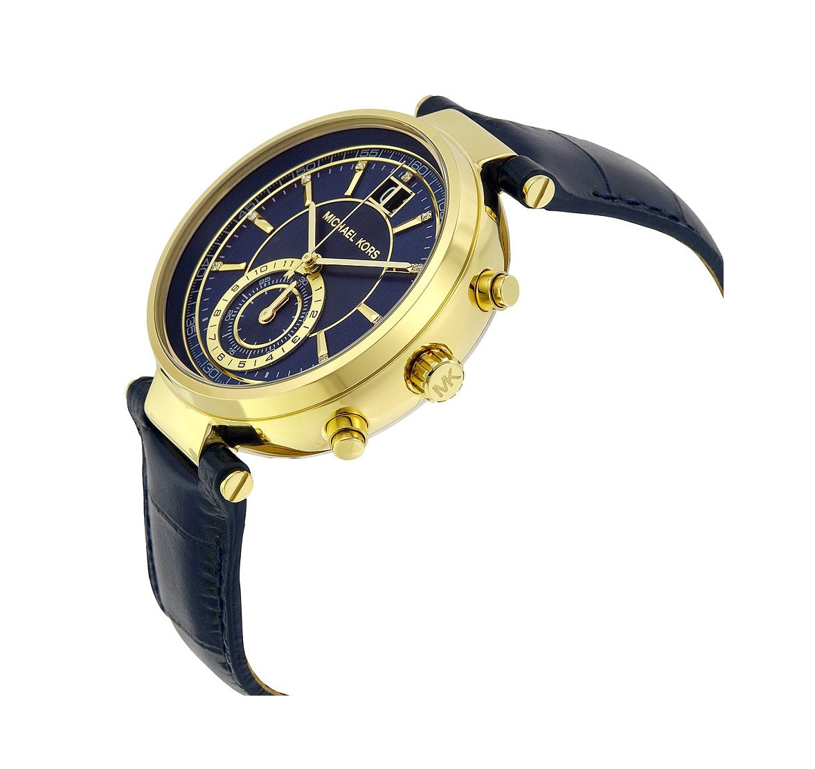  Shop Authentic Michael Kors Sawyer Blue Dial Blue Leather Strap Watch for Women - MK2425 - Luxxuri