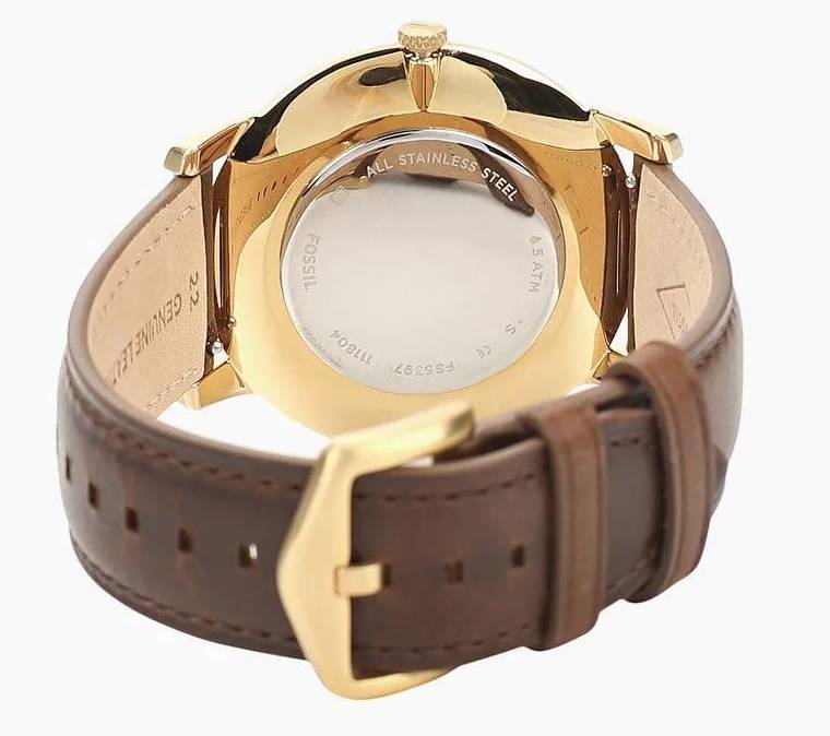  Shop Authentic Fossil The Minimalist White Dial Brown Leather Strap Watch for Men - FS5397 - Luxxuri
