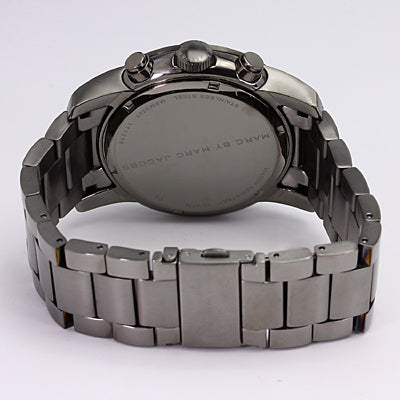  Shop Authentic Marc Jacobs Larry Chronograph Black Dial Gunmetal Grey Steel Strap Watch for Men - MBM5031 - Luxxuri