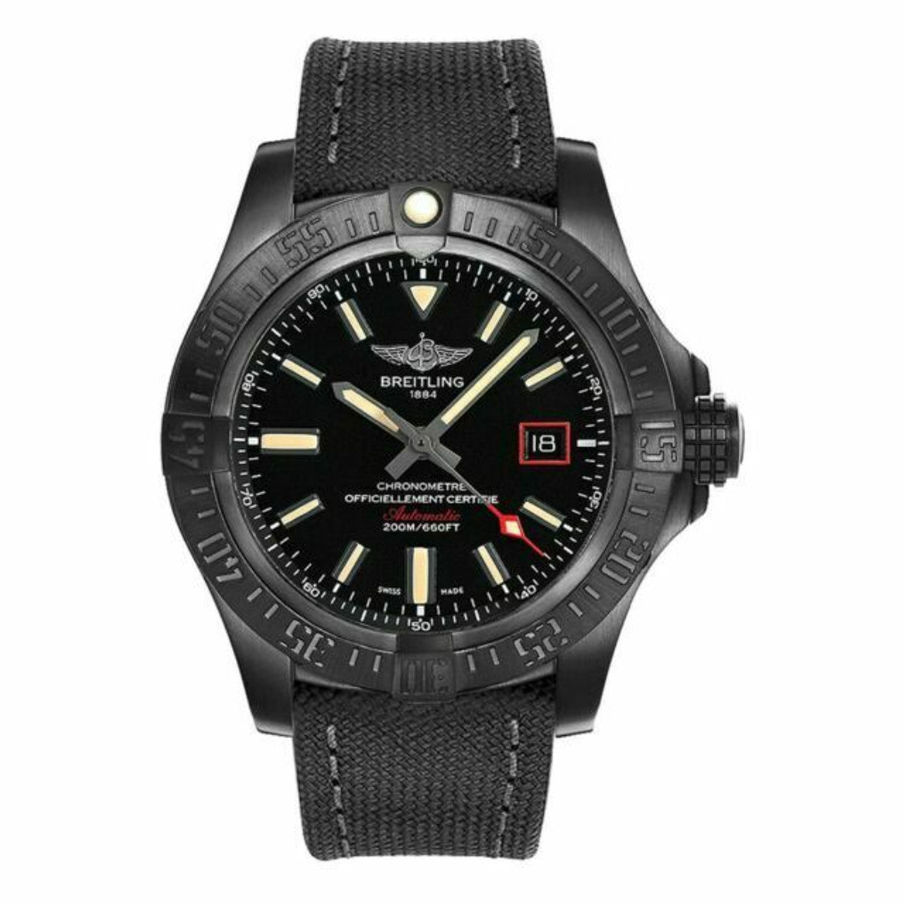  Shop Authentic Breitling Avenger Blackbird 44mm Black Dial Black Nylon Strap Watch for Men - V1731110/BD74/109W/M20BASA.1 - Luxxuri