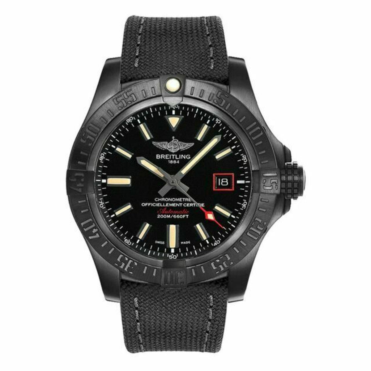  Shop Authentic Breitling Avenger Blackbird 44mm Black Dial Black Nylon Strap Watch for Men - V1731110/BD74/109W/M20BASA.1 - Luxxuri