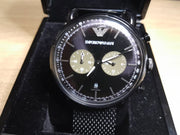  Shop Authentic Emporio Armani Aviator Black Dial Black Mesh Bracelet Watch For Men - AR11142 - Luxxuri