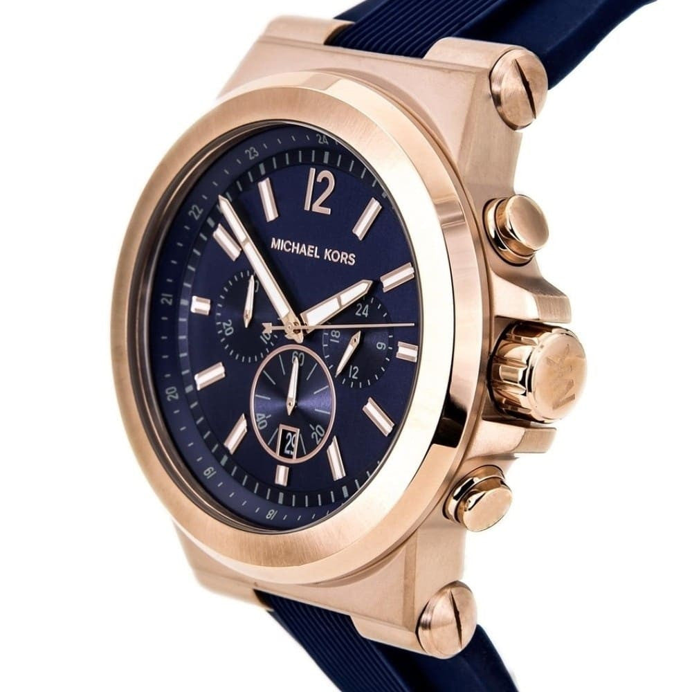  Shop Authentic Michael Kors Dylan Blue Dial Blue Rubber Strap Watch for Men - MK8295 - Luxxuri