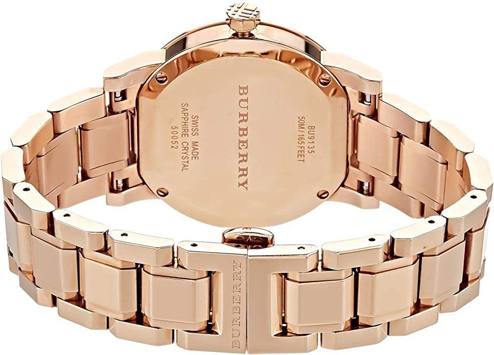  Shop Authentic Burberry The City White Dial Rose Gold Steel Strap Watch for Women - BU9104 - Luxxuri