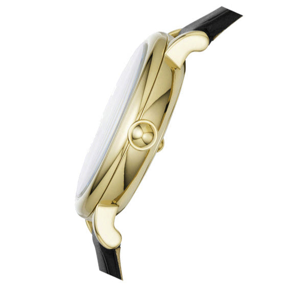  Shop Authentic Marc Jacobs Roxy White Dial Black Leather Strap Watch for Women - MJ1537 - Luxxuri