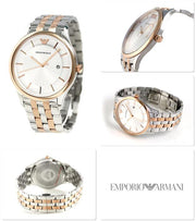  Shop Authentic Emporio Armani Lambda Analog Silver Dial Two Tone Steel Strap Watch For Men - AR11044 - Luxxuri