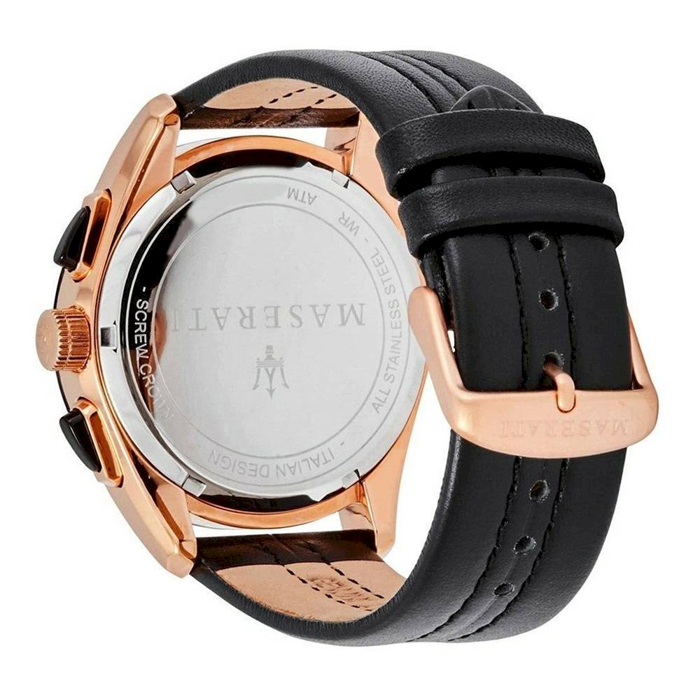  Shop Authentic Maserati Traguardo 45mm Black Dial Watch Black Strap For Men - R8871612025 - Luxxuri