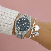  Shop Authentic Michael Kors Channing Diamonds Black Dial Silver Steel Strap Watch for Women - MK6089 - Luxxuri