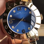  Shop Authentic Marc Jacobs Amy Blue Dial Gold Steel Strap Watch for Women - MBM3303 - Luxxuri