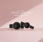 Shop Authentic Daniel Wellington Petite Ashfield Black Dial Black Mesh Strap Watch for Women - DW00100307 - Luxxuri