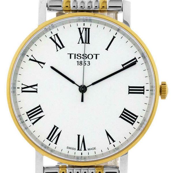  Shop Authentic Tissot Everytime Medium White Dial Two Tone Mesh Bracelet Watch For Men - T109.410.22.033.00 - Luxxuri