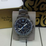  Shop Authentic Fossil Goodwin Chrono Analog Black Dial Grey Steel Strap Watch for Men - FS5518 - Luxxuri