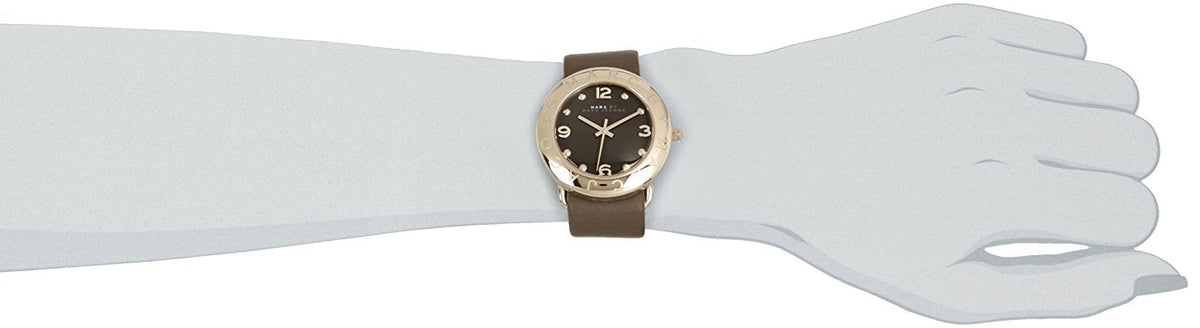  Shop Authentic Marc Jacobs Amy Grey Dial Grey Leather Strap Watch for Women - MBM1153 - Luxxuri