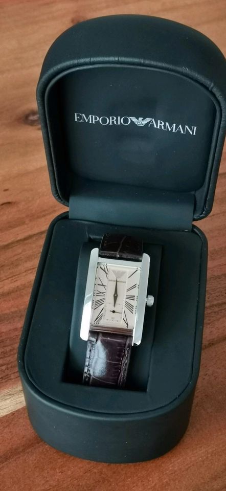  Shop Authentic Emporio Armani Classic Beige Dial Brown Leather Strap Watch For Women - AR0155 - Luxxuri