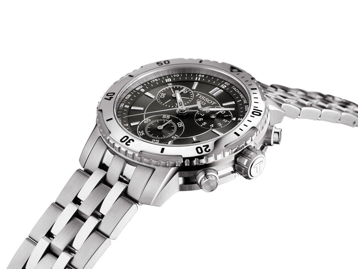  Shop Authentic Tissot PRS 200 Grey Dial Chronograph Grey Dial Silver Steel Strap Watch For Men - T067.417.11.051.00 - Luxxuri