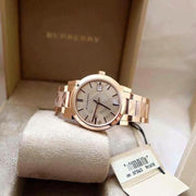  Shop Authentic Burberry The City Rose Gold Dial Rose Gold Steel Strap Watch for Women - BU9146 - Luxxuri