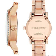  Shop Authentic Burberry The City Diamonds Rose Dial Rose Gold Steel Strap Watch for Women - BU9225 - Luxxuri
