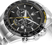  Shop Authentic Maserati Traguardo Black Dial Silver Chronograph with Tachymeter Watch For Men - R8873612042 - Luxxuri