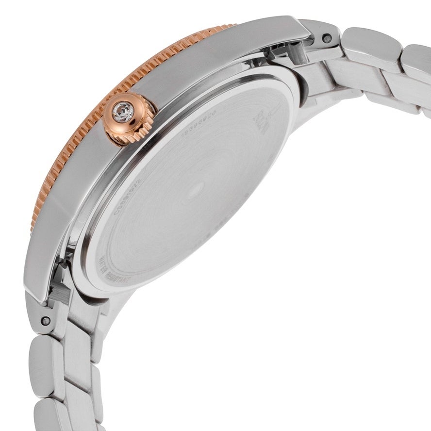  Shop Authentic Bulova Crystal Collection Silver Dial Two Tone Steel Strap Watch for Women - 98N100 - Luxxuri