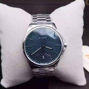  Shop Authentic Gucci G Timeless Blue Dial Silver Steel Strap Watch For Men - YA126316 - Luxxuri