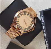 Shop Authentic Marc Jacobs Henry Transparent Gold Dial Gold Steel Strap Watch for Women - MBM3206 - Luxxuri