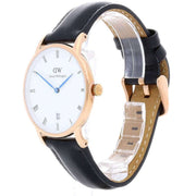  Shop Authentic Daniel Wellington Classic Sheffield White Dial Black Leather Strap Watch For Men - DW00100084 - Luxxuri
