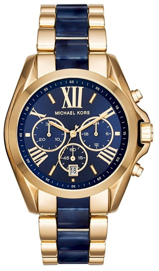 Shop Authentic Michael Kors Bradshaw Navy Blue Dial Two Tone Steel Strap Watch for Women - MK6268 - Luxxuri