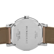  Shop Authentic Burberry The City Beige Dial Beige Leather Strap Watch for Women - BU9107 - Luxxuri