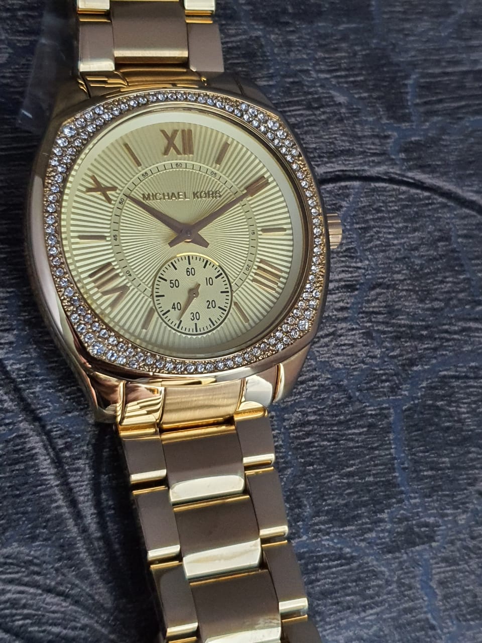  Shop Authentic Michael Kors Byrn Quartz Gold Dial Gold Steel Strap Watch For Women - MK6134 - Luxxuri