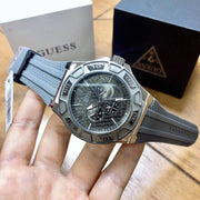  Shop Authentic Guess Force Grey Dial Grey Rubber Strap Watch For Men - W0674G8 - Luxxuri