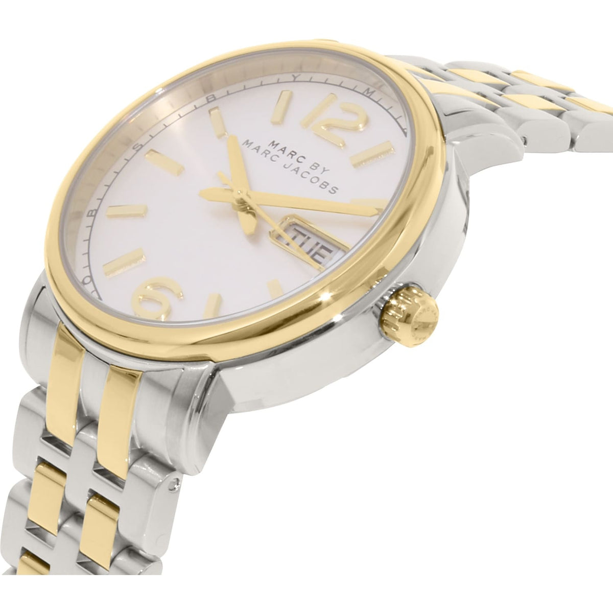  Shop Authentic Marc Jacobs Fergus Silver Dial Two Tone Steel Strap Watch for Women - MBM8652 - Luxxuri