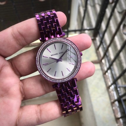  Shop Authentic Michael Kors Darci Black Dial Purple Steel Strap Watch for Women - MK3554 - Luxxuri
