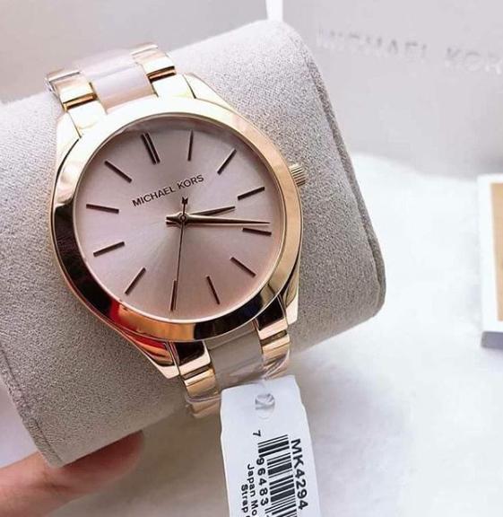  Shop Authentic Michael Kors Slim Runway Rose Gold Dial Two Tone Steel Strap Watch for Women - MK4294 - Luxxuri