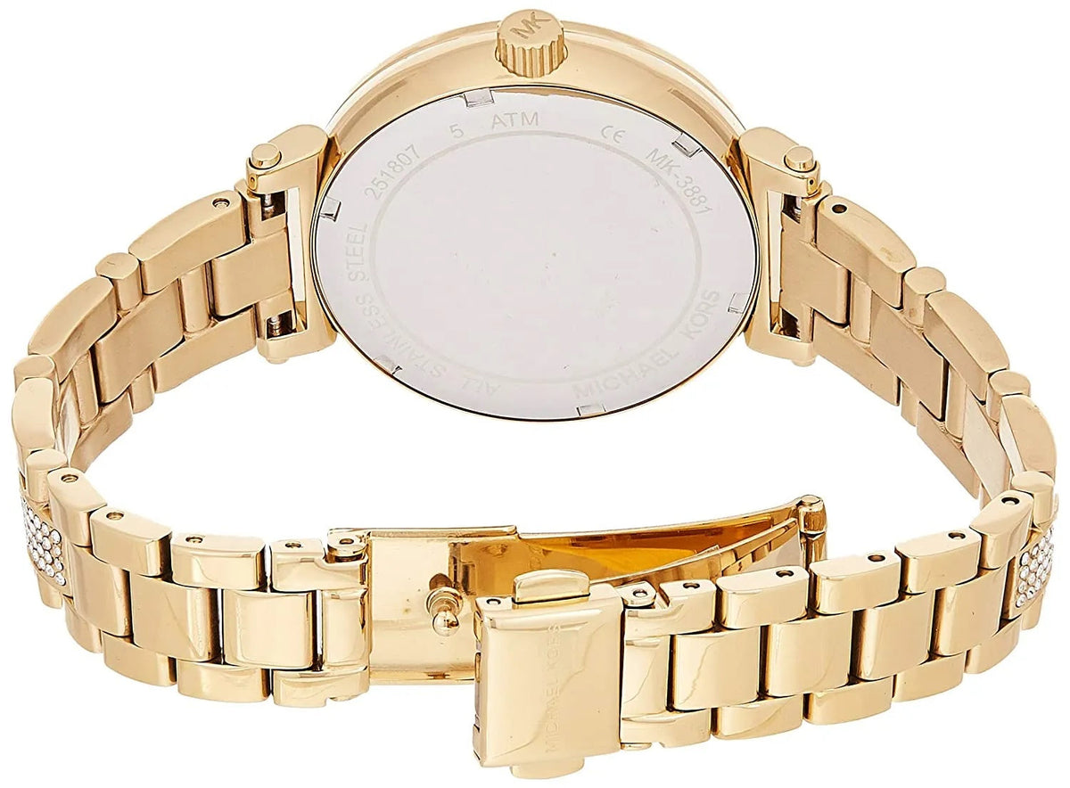  Shop Authentic Michael Kors Sofie Quartz Gold Dial Gold Steel Strap Watch For Women - MK3881 - Luxxuri