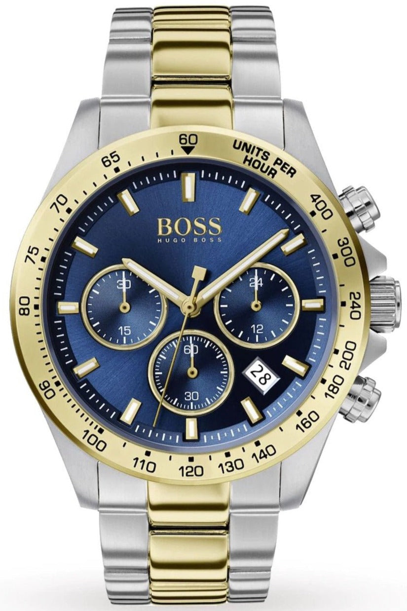  Shop Authentic Hugo Boss Hero Blue Dial Two Tone Steel Strap Watch for Men - 1513767 - Luxxuri