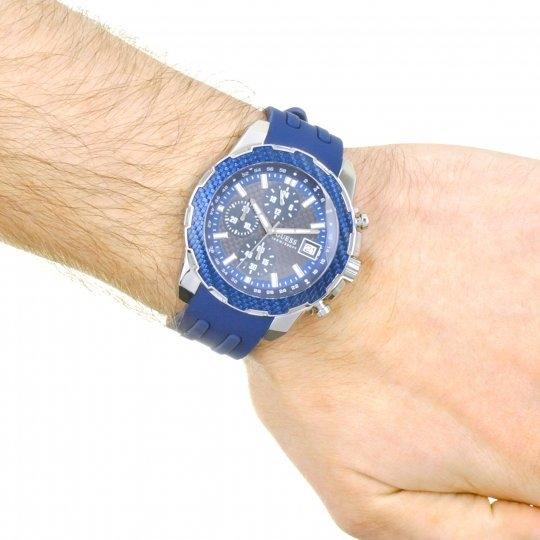  Shop Authentic Guess Octane Chronograph Black Dial Blue Rubber Strap Watch For Men - W1047G2 - Luxxuri